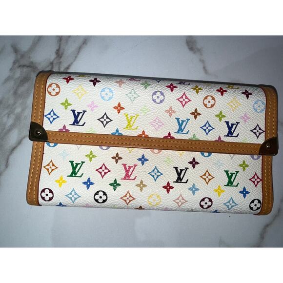 Louis Vuitton Monogram Multicolor Porte Tresor International Wallet - White - Picture 1 of 5